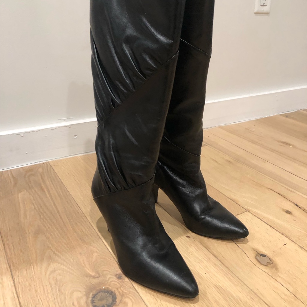 Ba&Sh Knee High Leather Boot, Size 38
